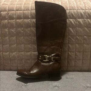 Brown Knee-High Leather Boots